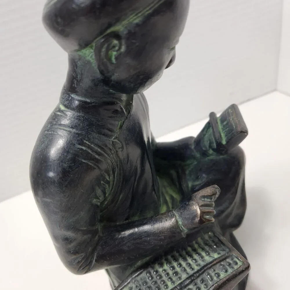 1961 Austin Productions Asian Mathematician Scholar Sculpture Vintage USA EUC